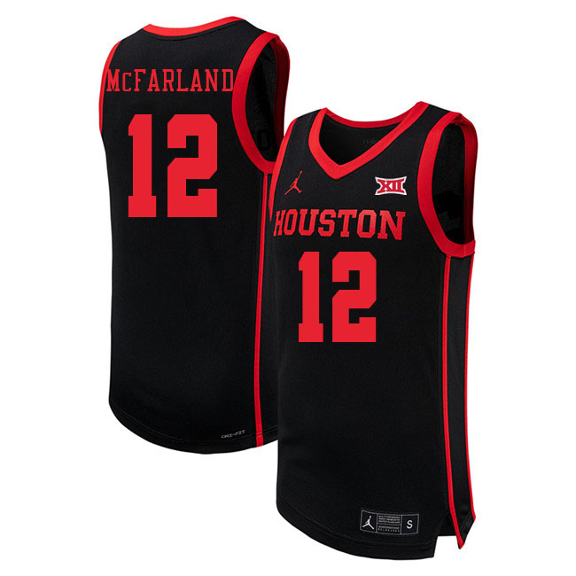 Jacob McFarland College Jersey,Houston Cougars #12 Jacob McFarland Basketball Jersey Youth-Black